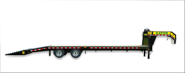Gooseneck Flat Bed Equipment Trailer | 20 Foot + 5 Foot Flat Bed Gooseneck Equipment Trailer For Sale   Warren County, Tennessee